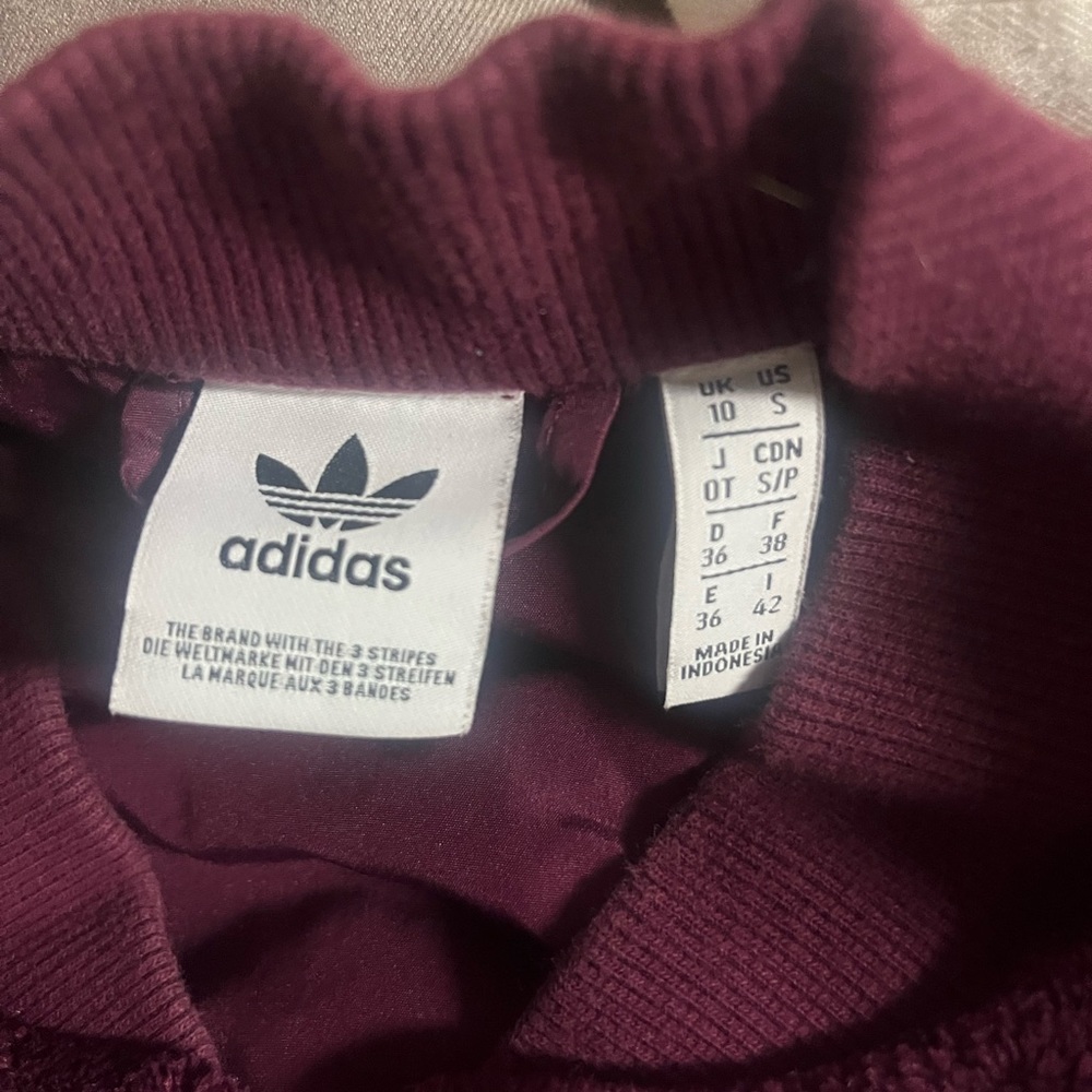 NWT Adidas Fleece Clrdo Track Top Jacket Coat 🌵small - Picture 4 of 6